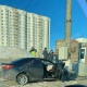 В Курске машина протаранила столб