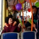 В Курске 8 марта пассажиркам праздничного троллейбуса дарили цветы