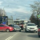 В Курск столкнулись грузовик и две легковушки