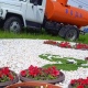 В Курске из-за жаркой погоды цветам и саженцам усилили полив