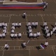 В Курске сотрудники ФСИН выстроились в слово «Россия»