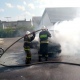 Под Курском загорелся автомобиль