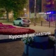 В Курске полиция устанавливает личность водителя белого БМВ, ехавшего по тротуару на улице Ленина