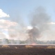Под Курском потушили горящее поле пшеницы