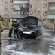 В Курске на улице Школьной сгорела машина