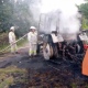 В Курской области сгорел трактор
