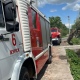 В Курске тушили пожар в гараже под домом