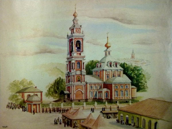 Флоровская (Сретенско-Флоровская) церковь. Угол Флоровской и Верхней Гостиной улиц (ул. Радищева и Марата), 1781 год. Разрушена в 1935–1937 годах Флоровская (Сретенско-Флоровская) церковь. Угол Флоровской и Верхней Гостиной улиц (ул. Радищева и Марата), 1781 год. Разрушена в 1935–1937 годах