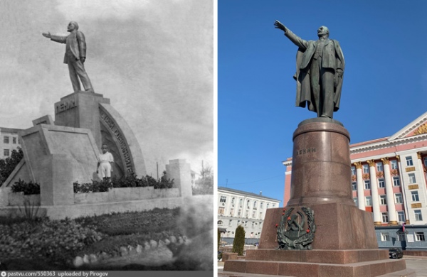 Памятник Ленину на Красной площади установлен в 1933 году. В войну он был разрушен. Новый открыли в 1956-м