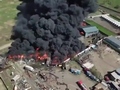 Под Курском сгорели тонны старых покрышек (ВИДЕО)