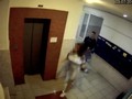 Курск. На видео попала попытка ограбления девушки в подъезде