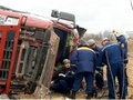 ДТП в Курской области: перевернулся грузовик, погиб водитель