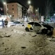 В центре Курска столкнулись такси, машина вылетела на тротуар: ранены 3 человека
