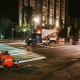 В Курске на улице Ленина в ночь на 18 мая нанесли дорожную разметку