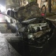 В Курске после аварии загорелся автомобиль такси на улице Сумской