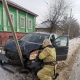 В Курской области женщина въехала в столб и попала в больницу