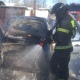 В Курской области сгорел автомобиль