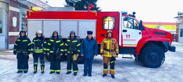 В Железногорске спасли четырех человек на пожаре