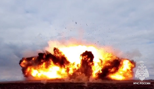 В Курской области спасатели опубликовали видео мощного взрыва