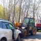 В Курской области произошла серьезная лобовая авария с погрузчиком