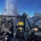 В Курской области сгорела баня в райцентре