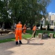 В Курске пылесосят Театральную площадь