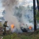 Под Курском сгорел автомобиль