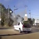 В Курске на дороге загорелся автомобиль