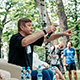 Дмитрий Губерниев в Курске комментировал футбол, много шутил и спел в Парке пионеров