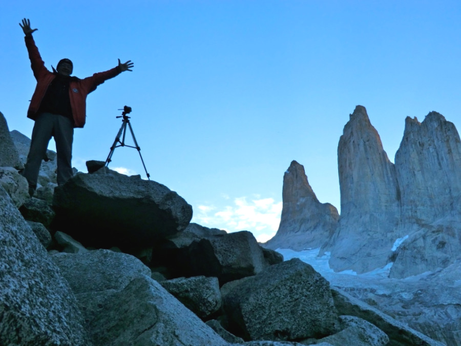 Утро после ночевки в пещере у Торрес-дель-Пайне Утро после ночевки в пещере у Торрес-дель-Пайне